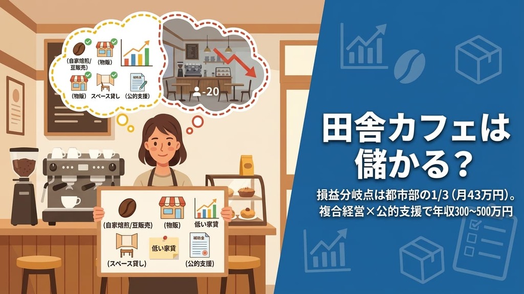 田舎カフェは儲かる？年収・損益分岐点・成功条件を公的データで徹底検証
