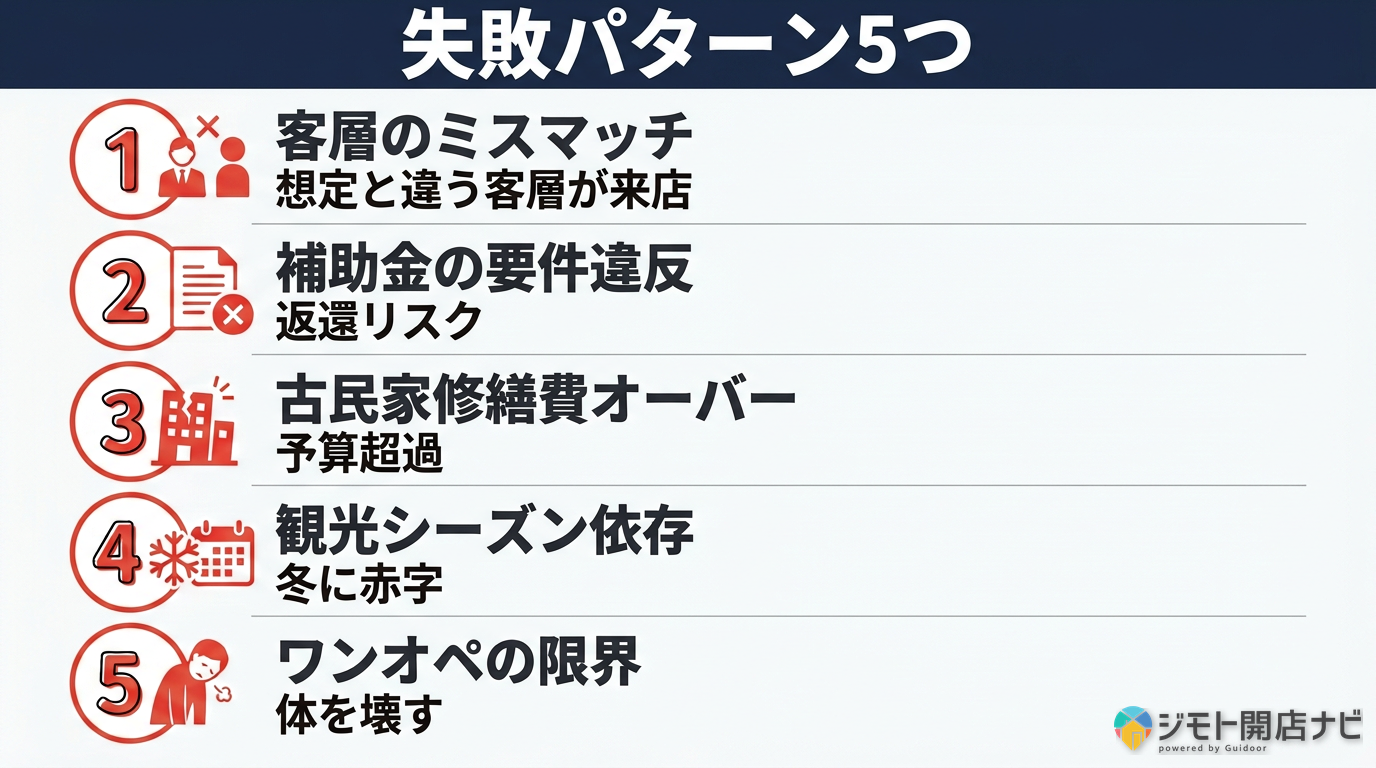 失敗パターン5つ