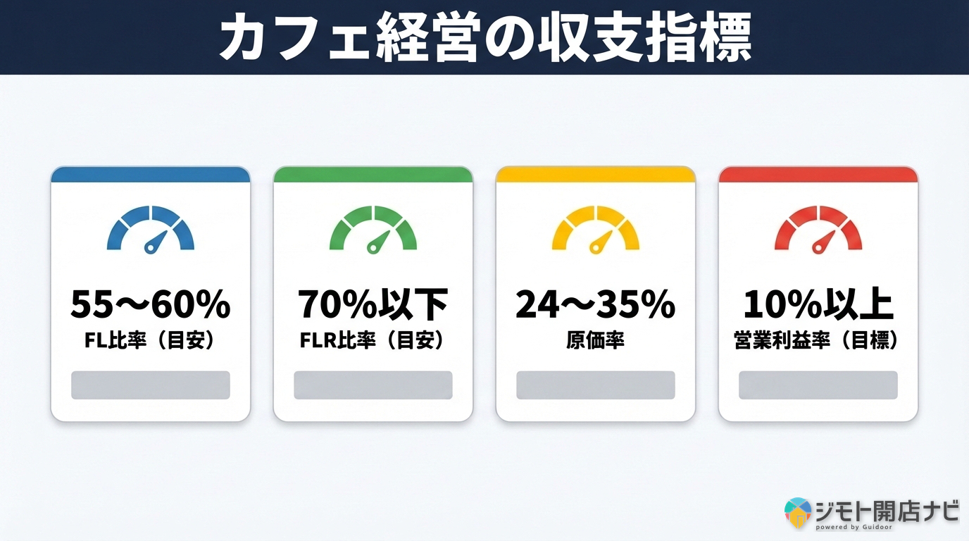 カフェ経営の収支指標
