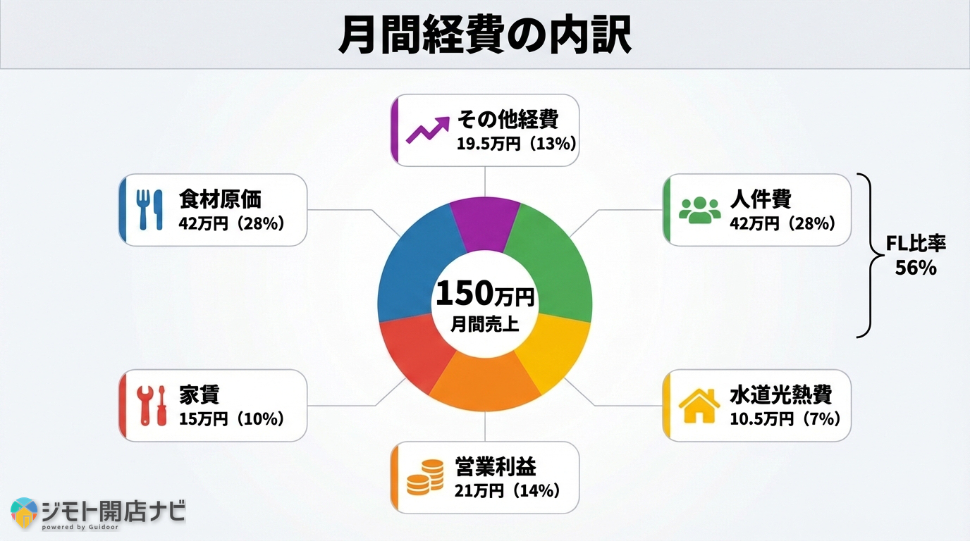 月間経費の内訳
