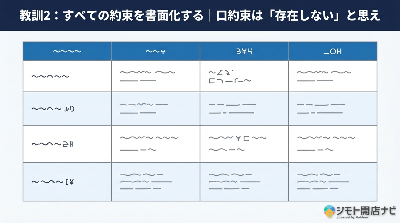 約束を書面化する