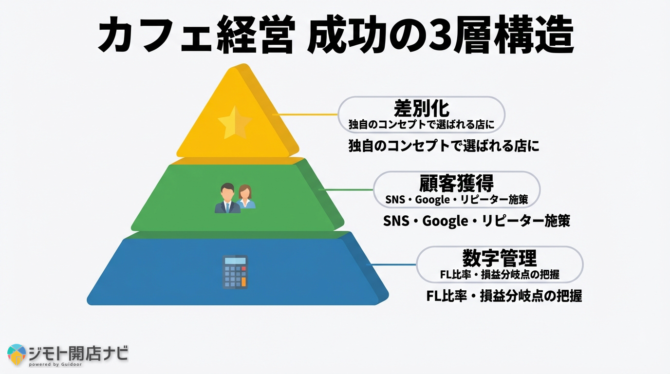 カフェ経営 成功の3層構造