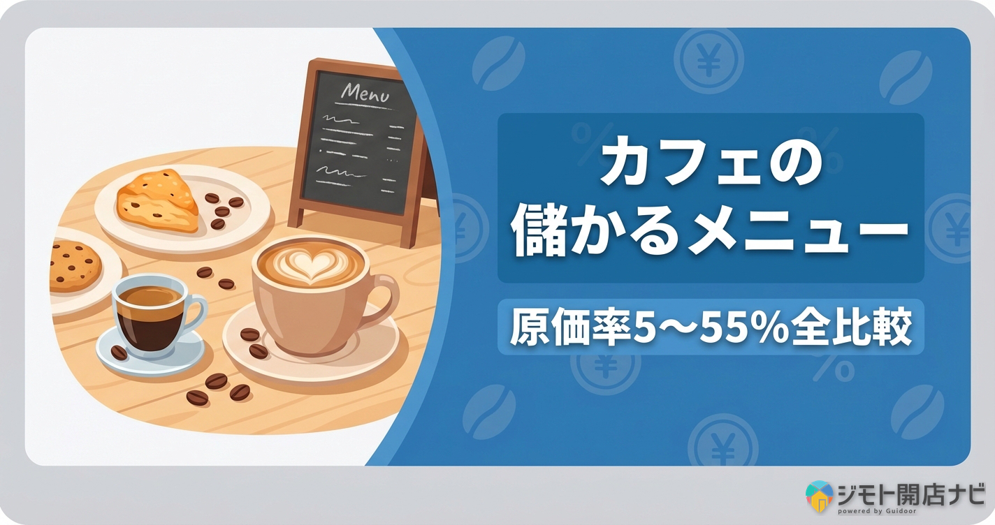 カフェの儲かるメニュー 原価率5〜55%全比較
