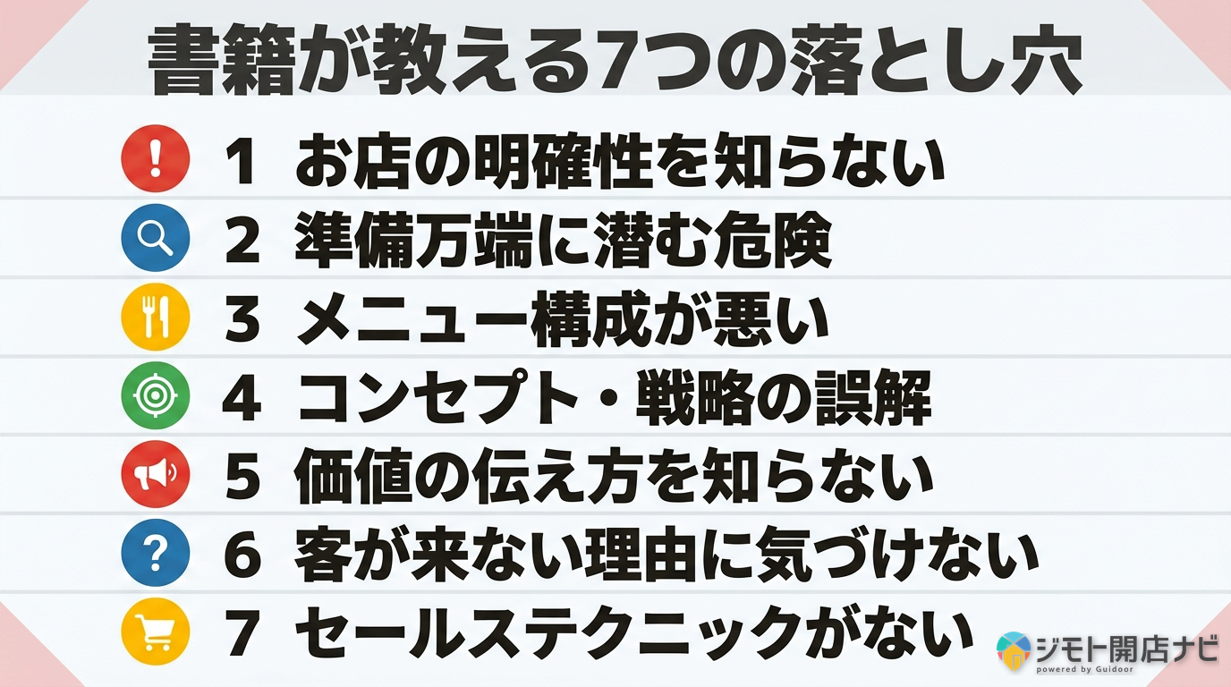 書籍が教える7つの落とし穴