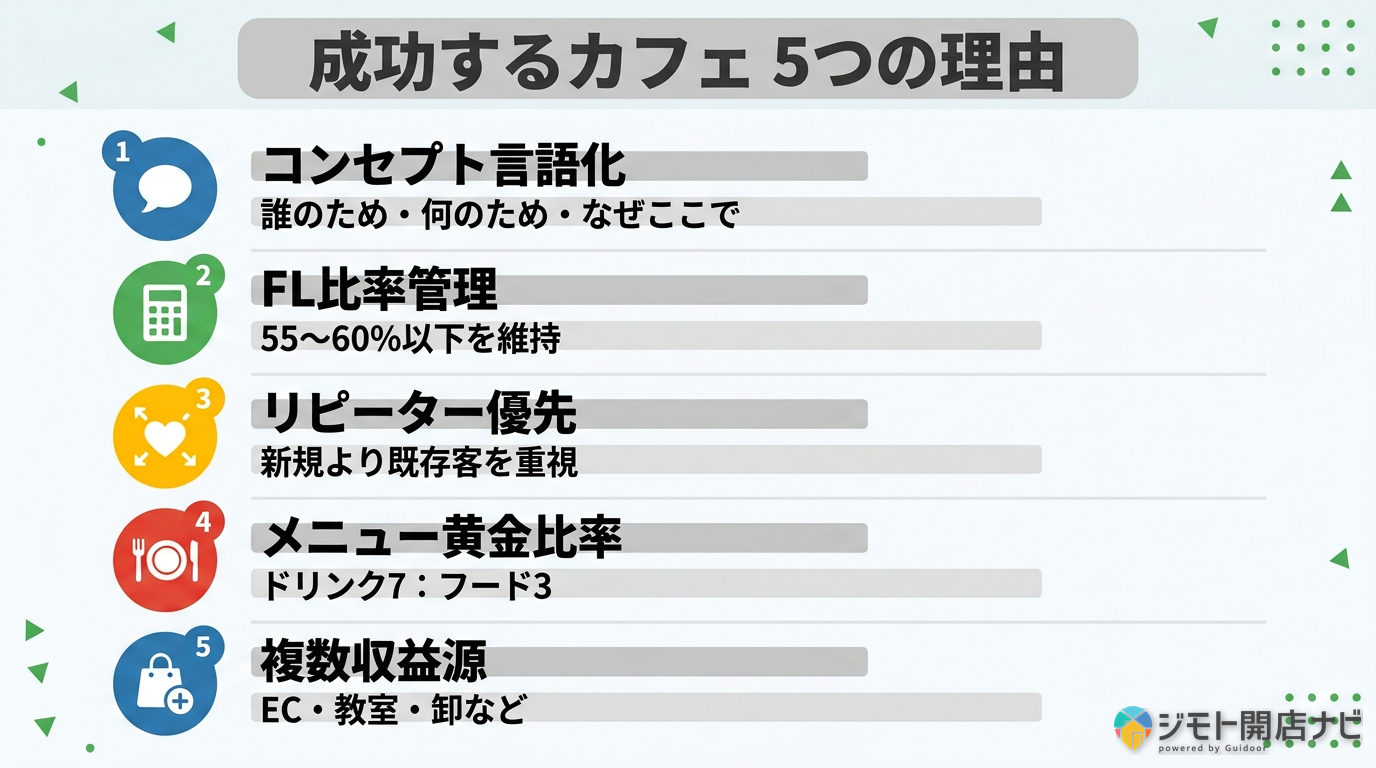 成功するカフェ5つの理由