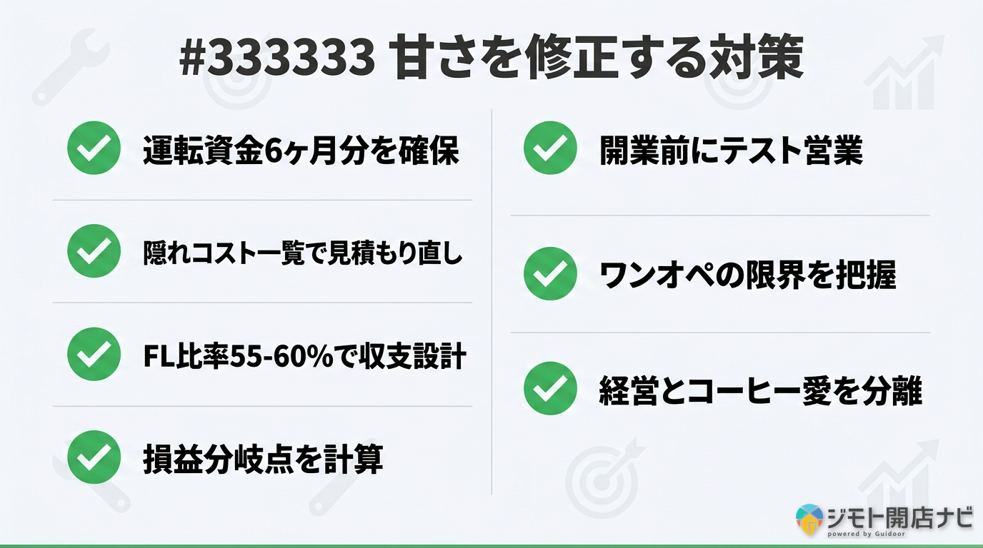 甘さを修正する対策