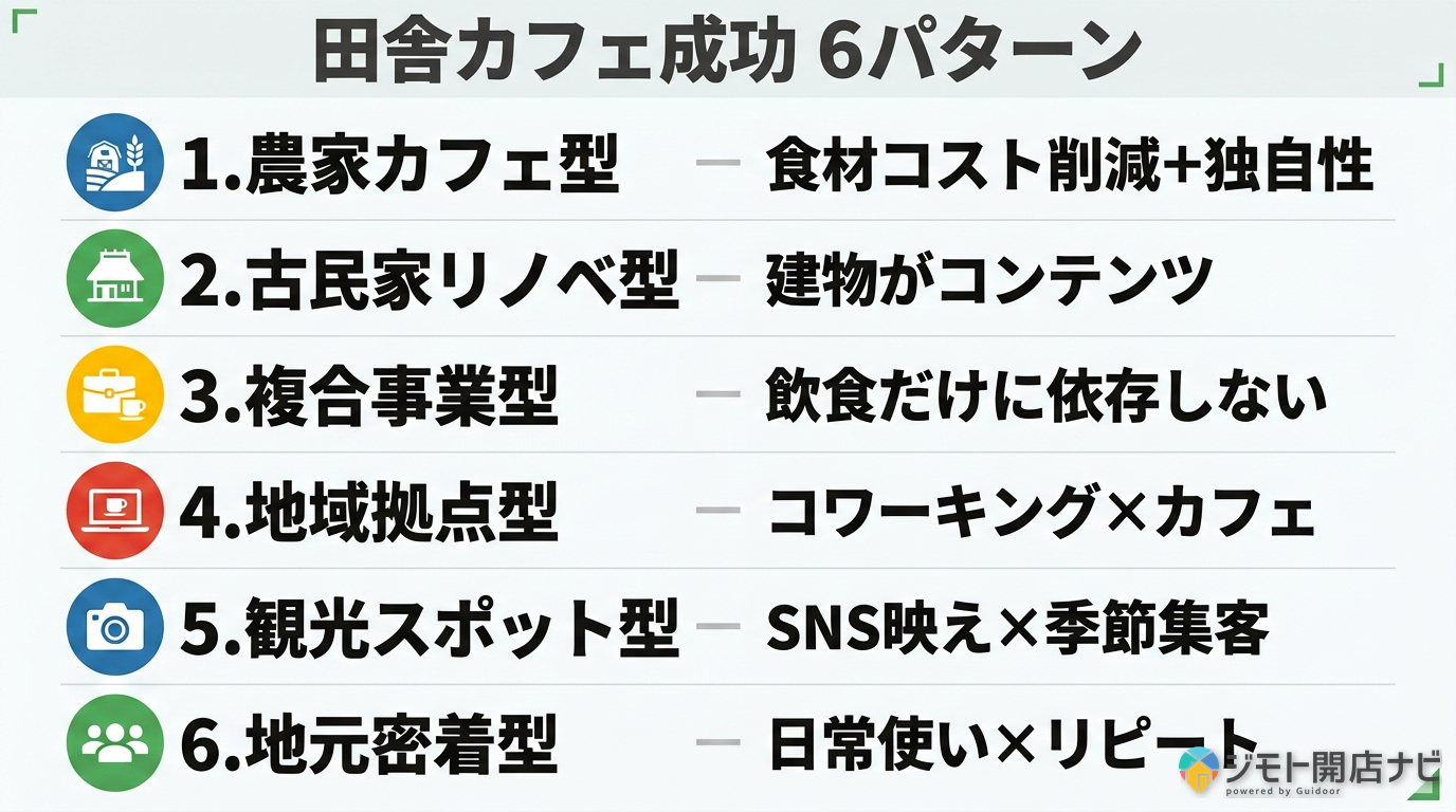 田舎カフェ成功6パターン