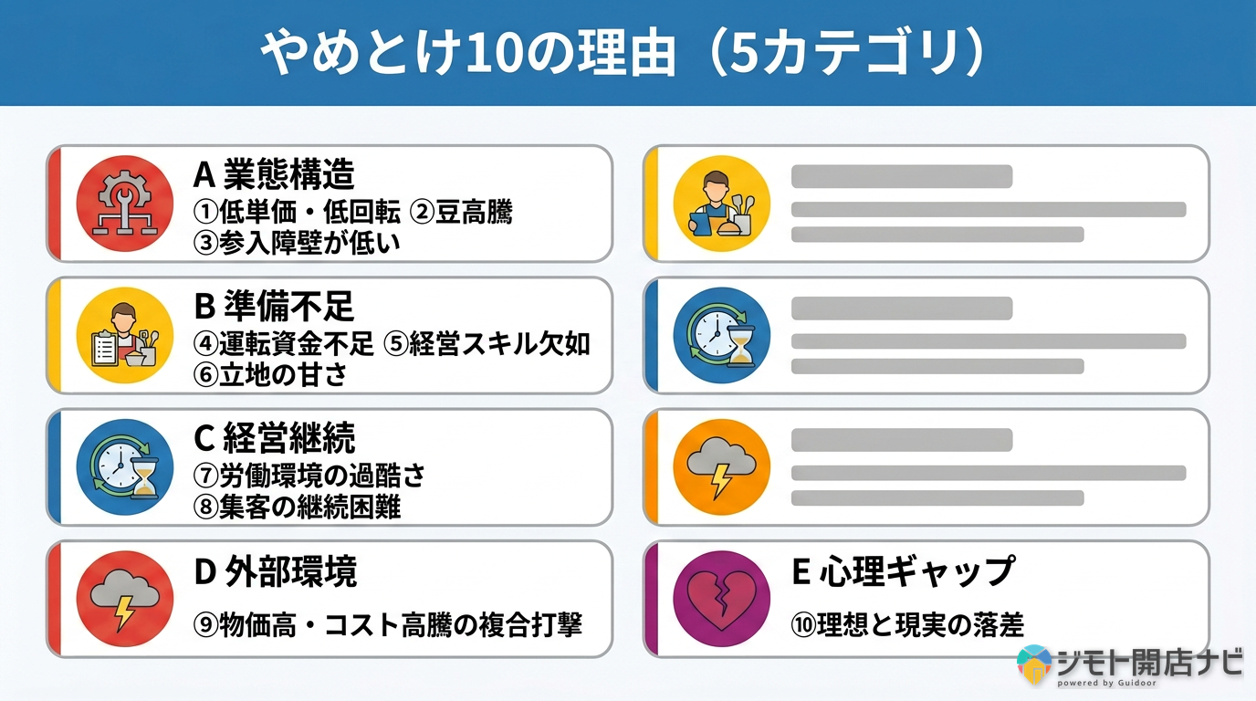 やめとけ10の理由(5カテゴリ)