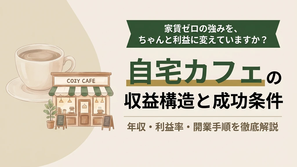 自宅カフェの開業と収益のポイントを解説する記事のアイキャッチ