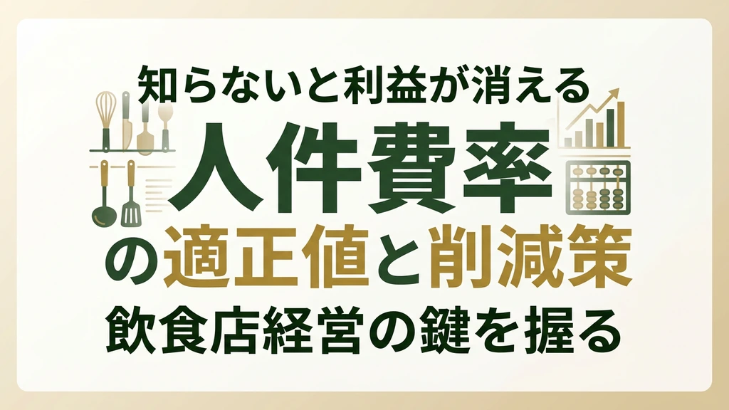 飲食店の人件費率の目安と業態別適正値を解説する記事のアイキャッチ