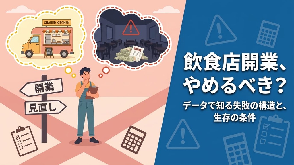飲食店開業やめたほうがいいと言われる12の理由——廃業率データと成功する人の条件を公的資料で解説