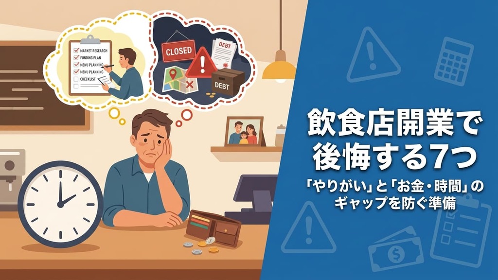 飲食店開業で後悔する7つの理由｜データと体験談でわかる失敗の原因と対策