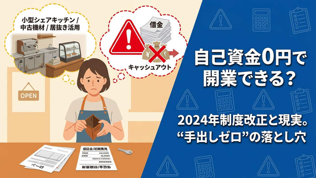 飲食店開業資金ゼロで始める方法10選と現実——融資・補助金・居抜きの最新制度をデータで解説